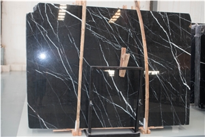 Black Nero Marquina, China Black Marble Slabs & Tiles, Factory Price with High Quality