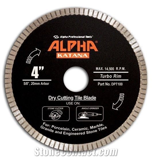 4" and 4.5" Alpha Katana Dry Cutting Diamond Blade