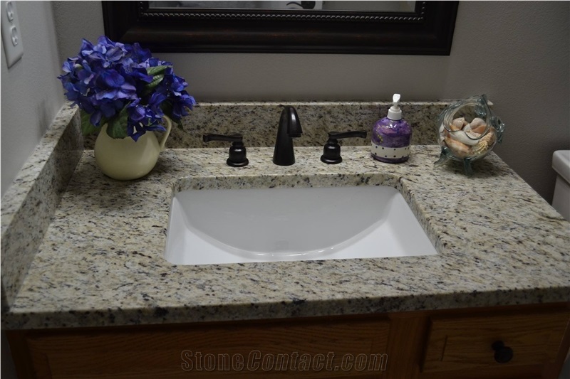 Giallo Ornamental Granite Vanity Top, Bathroom Countertop