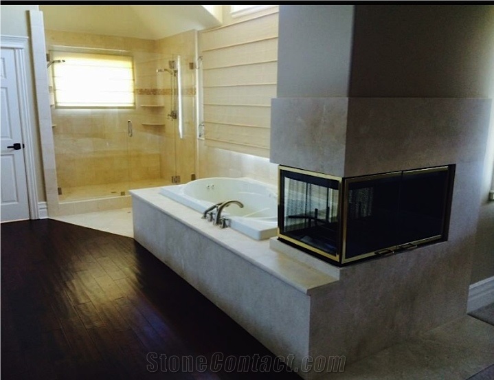 Bathroom with Fireplace Remodeling
