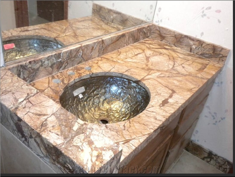 Giallo Renoir Granite Bath Top