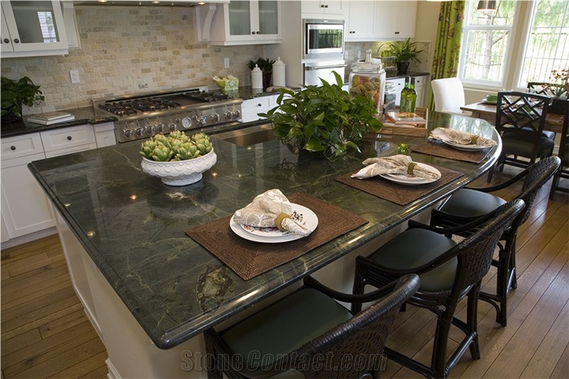 Emerald Green Quartzite Kitchen Countertop