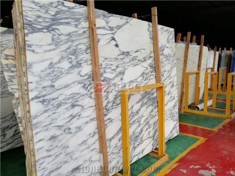 Italy White Marble Slabs - Arabescato Slabs in Book Match