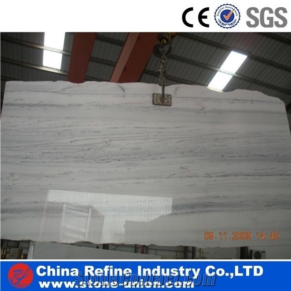 Best Price Straight Line Wood Grain White Marble