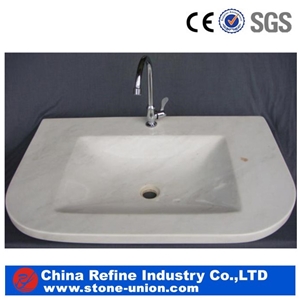 Cabinet Square White Marble Sink&Pure White Marble Square Sinks&Square Basins& Wash Stone Basin &Square Modern Vessel Sink