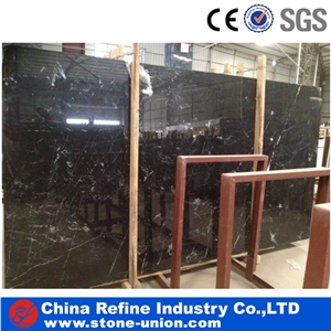 Castle Black Marble Slabs & Tiles, China Black Marble,Hot Selling Castle Black Marble, Taiwan Black Marble,Nero Marquina Marble with White Vein Slabs