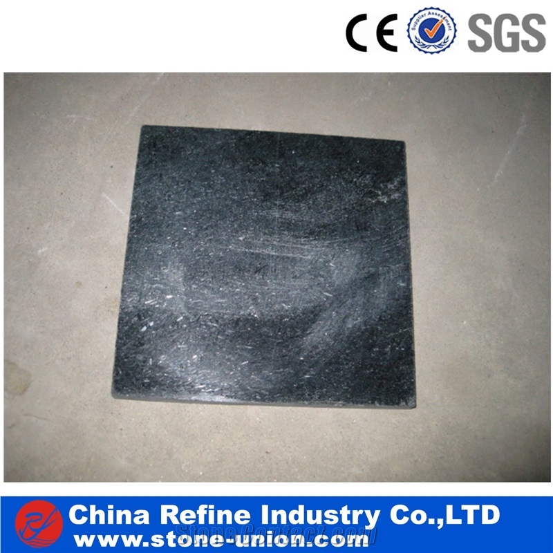 China Black Quartzite Honed Surface,Black Quartzite Indoor and Outdoor Landscaping Building Paving Stone Pattern for Wall Cladding Covering