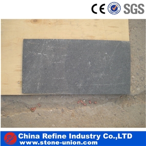 China Black Quartzite Honed Surface,Black Quartzite Indoor and Outdoor Landscaping Building Paving Stone Pattern for Wall Cladding Covering