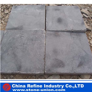 China Blue,Grey,Dark Limestone,Blue Stone Honed & Tumbled Antique Paver Cube Stone,China Blue Limestone Paving Stone,Limestone Road Pavers