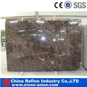 China Dark Emperador High Polished Slab and Tiles Building Material Chinese Brown Big Slabs ,Polished Dark Emperador Marble for Hotel or Home Decorate