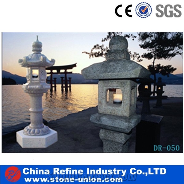 China Grey Granite Japanese Lanterns, G603 Grey Granite Japanese Lanterns,Sunset Rust Granite Garden Lantern Carving,G603 Grey Granite Garden Lanterns