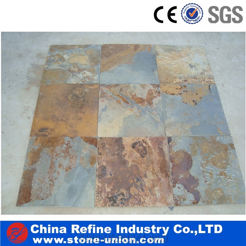 China Rusty Roofing Tile, Rusty Slate Roofing Tiles,Natural Paving Stone,Rusty Slate Wall Tiles,Slate Pavers,Multicolor Slate Floor,Walkway Pavers