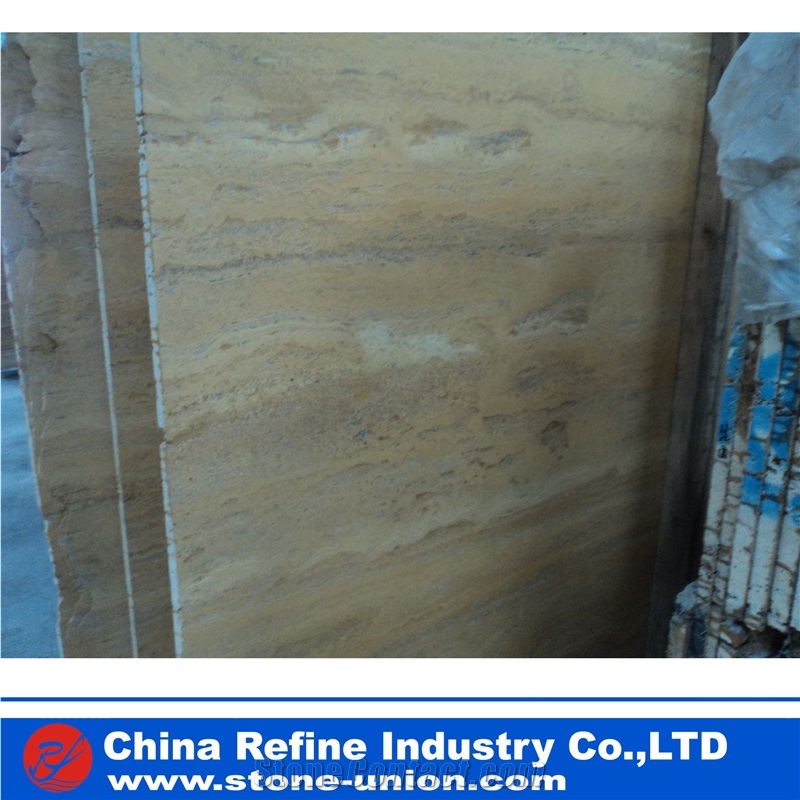 Coffee Light Brown Travertino Slabs(Vein Cut), Brown Travertine Panel Tiles Cut to Size for Walling,Flooring Covering,Brown Travertine Tiles