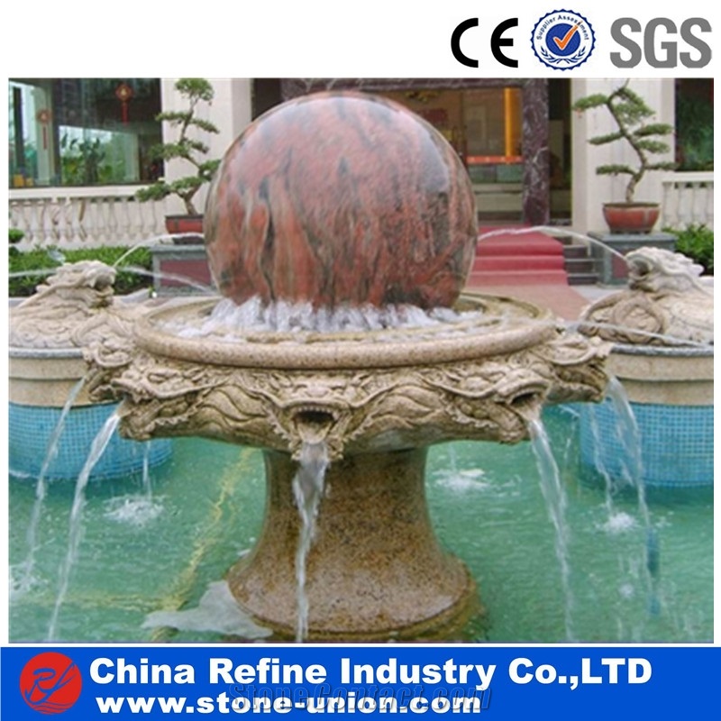 Fountain Ball,Small Stone Roating Ball Fountains,Mini Size Outdoor Ball Fountain,Water Fountain Rolling Ball Decoration,Water Features