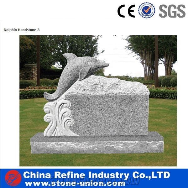 G603 Granite Headstone&Natural China Grey Granite Serp-Top Baby Heastone&Angel Cemetery Tombstones