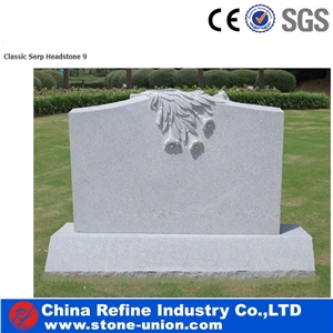 G603 Granite Headstone&Natural China Grey Granite Serp-Top Baby Heastone&Angel Cemetery Tombstones