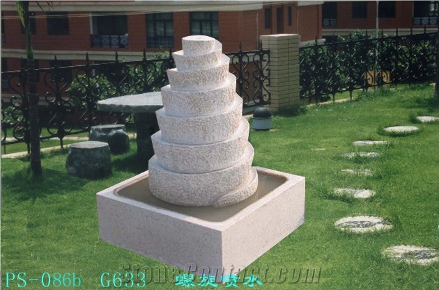 G603 Grey Granite Garden Fountains,Granite & Marble Sculptured Fountain ,Exterior Stone,Stone Garden Fountains,Water Features Exterior Fountains