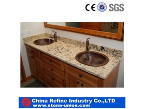 Granite Custom Vanity Tops/China Granite Bath Tops/White Granite Bathroom Vanity Tops/Interior Decoration/Natural Stone Bath Tops
