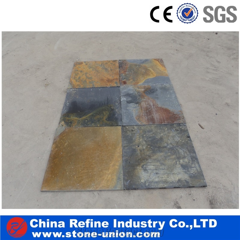 Green Rusty Slate Slabs & Tiles,China Slate, Tiles, Walling, Flooring, Paving, Rusty, China Slate Tiles,Landscaping Slate Tiles, China Green Slate