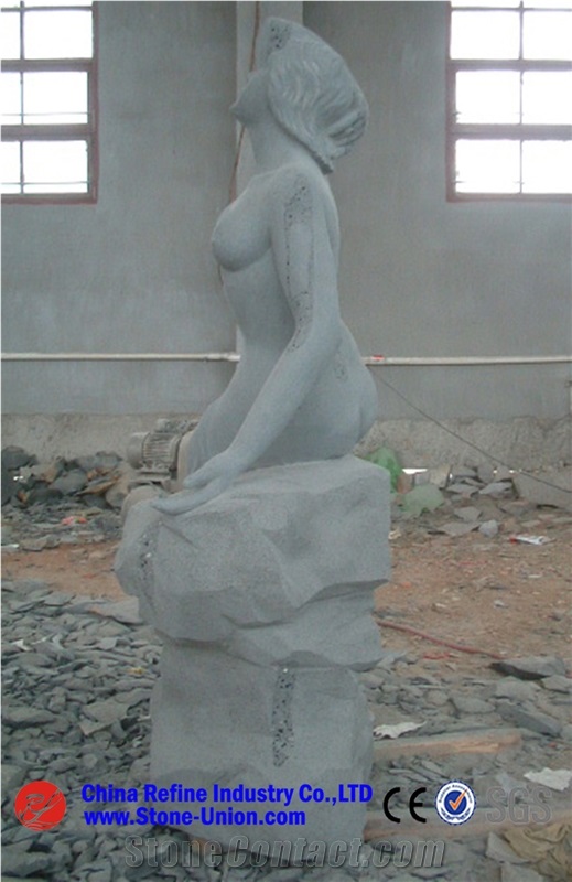 Grey Granite Human Sculptures & Statues, Western Style Sculpture, Design Various Of Style Sculptures & Statues