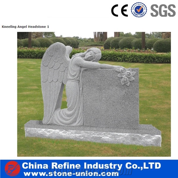 High Quality Custom Pink G635 Granite Headstone &Cheaper Grave Headstone& Cemetery Tombstone &Angel Heart Carved Flower Tombstone
