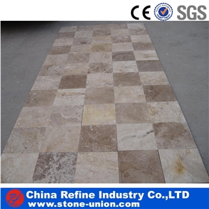 Mix Colors Travertine, Brown Travertine Tiles Cut to Size for Walling,Flooring Covering,Travertine Mixed Color Pattern Set,Polished Floor Tiles