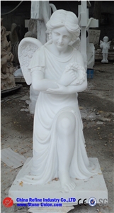 Natural Pure White Marble Figure Woman Statues, Handcarved Sculptures, Western Style Marble Human Sculptures & Statues