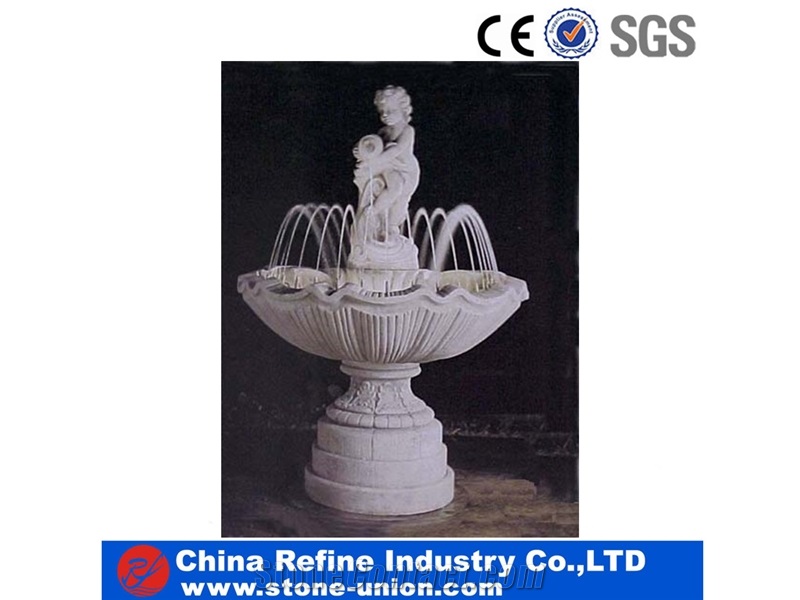 Natural Stone Garden Fountain,Sculptured Fountain&Granite Floating Sphere Fountain&Handcarved Exterior Fountains for Garden Decoration, Water Fountain