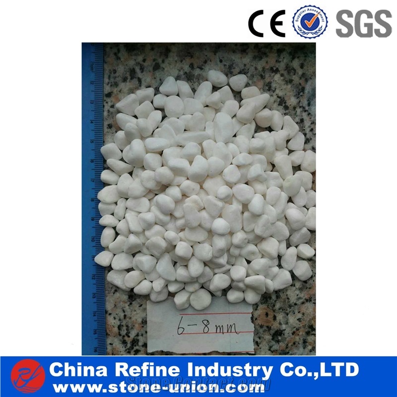 Pebble Stone,Small Size for Decoration in Landscaping, Garden, Walkway,Beige Aggregates,White Polished Pebbles, Gravel, White Color Pebble Stone