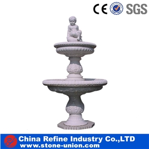 Prosperity Fountain,Natural Stone Garden Water Fountains,Exterior Decoration, Sculptured Fountain, Carved Fountain