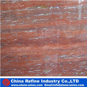 Red Polished Travertine Floor Tiles, Wall Tiles,Red Travertine Polished Tiles & Slabs, Hotel Floor Covering Pattern,Travertino Classico
