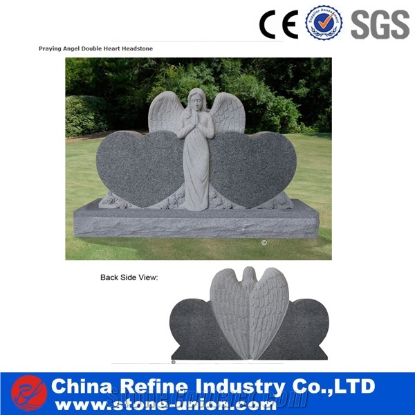 Shangxi Black Granite Angel Headstone&Discount Angel Headstone with Wings & Hebei Black Granite Angel Tombstone&China Black Granite Western Tombstone