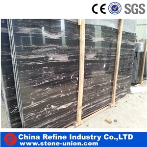 Silver Dragon Marble Slabs, China Black Marble,Silver Portoro Marble Big Slab, China Black Marble Tile, Bathroom Tiles, Chinese Black Marble