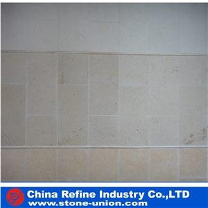 Top Surface Honed and Sawn Edge Limestone, Beige Limestone Floor Covering Tiles, Walling Tiles,Tumbled Limestone Tiles