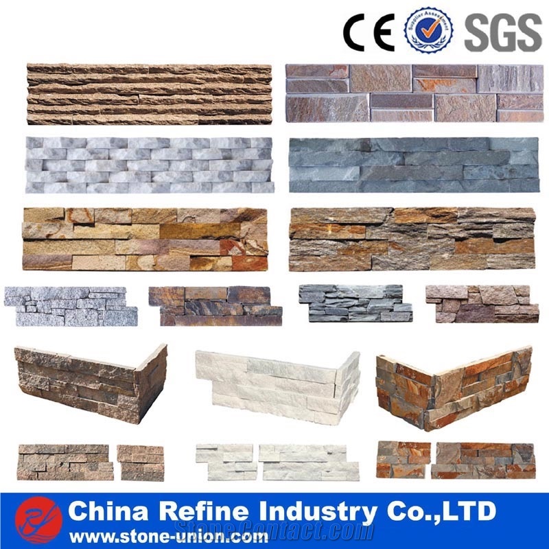 White Quartzite Cultured Stone Ledge Stone Wall Cladding&Pure White