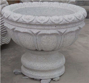 Sesame White, Flower Pots, Planter Pots, Outdoor Planters, Exterior Flower Pots, China White Granite