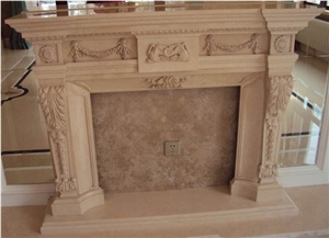Spanish Gold, Fireplace Decorating, Fireplace Insert, Natural Stone Fireplaces, Handcarved Fireplace, Spain Yellow Marble