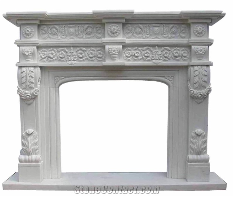 White Jade, Fireplace Decorating, Fireplace Insert, Natural Stone Fireplaces, Sculptured Fireplace, China White Marble
