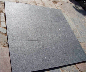 Absolute Ash Black Nero Granite Tile, Villa Wall Cladding Panel Polished Slabs, Polished Crystal Galaxy Granite Interior Building Floor Pattern Tile