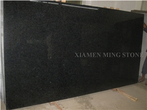 Absolute Ash Black Nero Granite Tile, Villa Wall Cladding Panel Slabs, Crystal Galaxy Granite Exterior Building Floor Pattern Tile