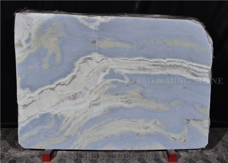 Azul Lumen Marble Polished Slabs,Brazil River Blue Marble Machine Cut Tile Panel for L for Hotel Floor Covering,Wall Cladding