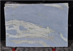 Azul Lumen Marble Polished Slabs,Brazil River Blue Marble Machine Cut Tile Panel for L for Hotel Floor Covering,Wall Cladding