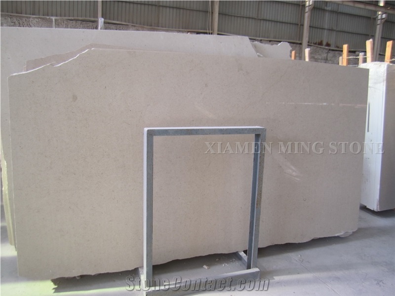 Beige Limestone Honed Slab Tile,Cream Coral Sea Shell Stone Machine Cut Panel for Building Exterior Wall Cladding Tiles