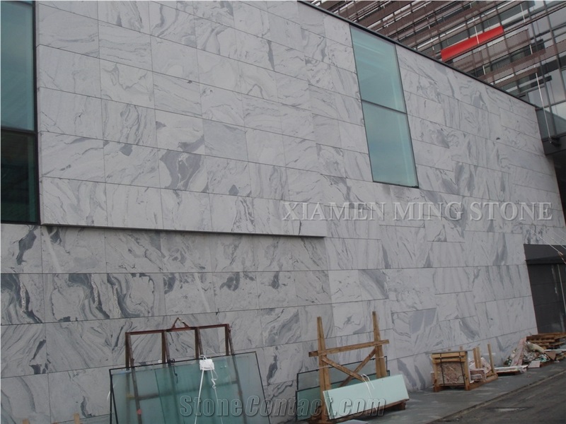 Best Price China Viscont White Granite Tile Panel Slabs Tile,Shanshui White Granite Machine Cut to Size for Building Wall Cladding Material