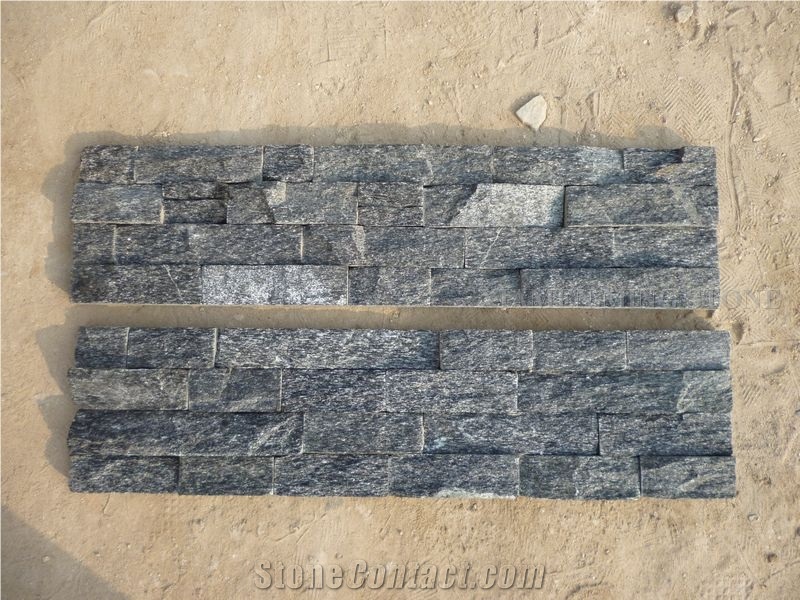 China Absolute Black Slate Culture Stone Split Face Exposed Walling Panel,Nero Stacked Stone Veneer Loose Stone