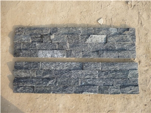 China Absolute Black Slate Culture Stone Split Face Exposed Walling Panel,Nero Stacked Stone Veneer Loose Stone
