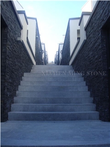 China Black Slate Culture Stone Wall Panel Split Face,Nero Loose Ledge Stone Walling Panel,Stacked Stone Exposed Wall Stone