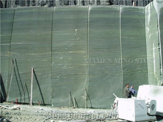 China Green Spray Wave Granite Tiles Villa Wall Cladding Panel,Verde Juparana Polished Exterior Floor Covering
