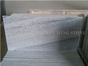 China Viscont White Granite Grey Vein Viskont Panel Slabs Tile,Shanshui White Granite Machine Cut for Building Wall Cladding