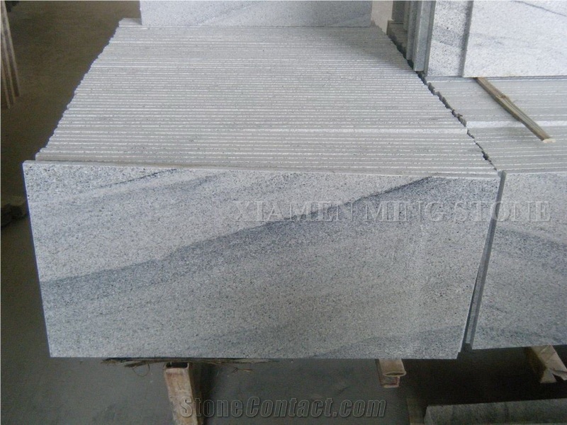 China Viscont White Granite Grey Vein Viskont Slabs, Juparana White Wave Panel Tile,Shanshui White Granite Machine Cut Building Wall Cladding
